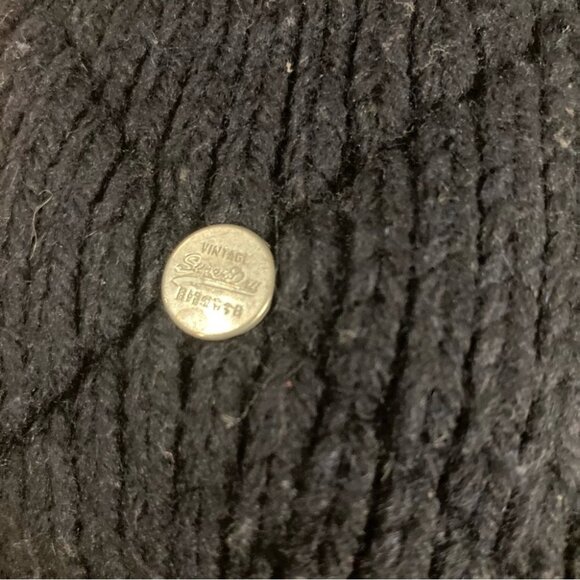 SUPERDRY CO Sz L Knitwear Collection Wool Blend Belted Pockets Cardigan - Picture 3 of 11